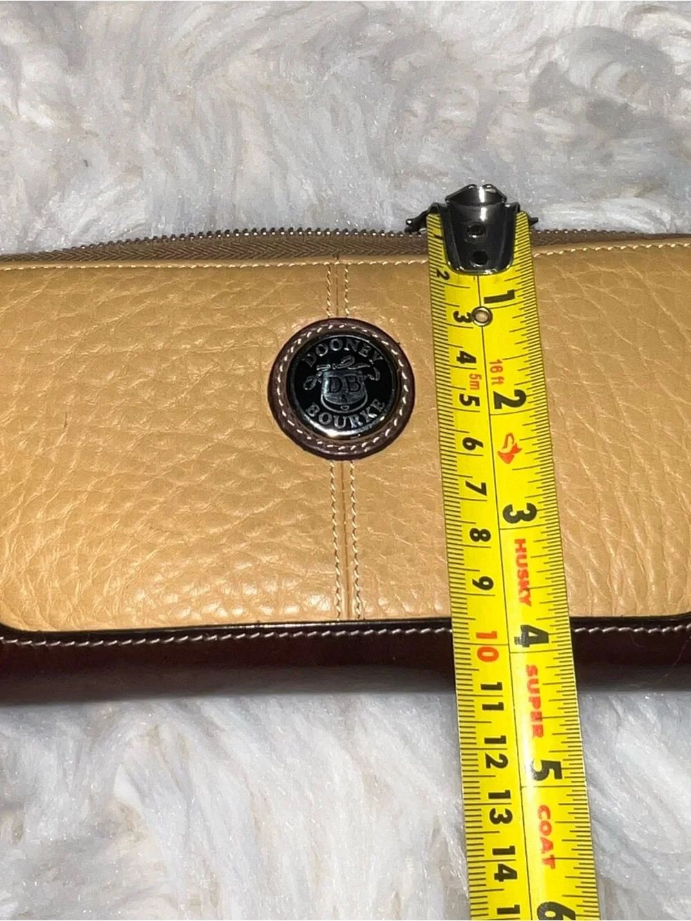 Vintage Dooney & Bourke AWL Leather Backpack & Wallet Set British Tan